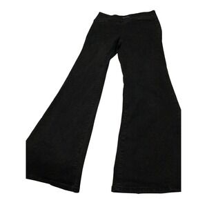 Aeropostale Womens Pull On Flare Jeans Black High Waisted Stretchy Size Medium